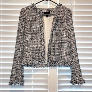 Cynthia Rowley Tweed Black White Blazer Jacket
